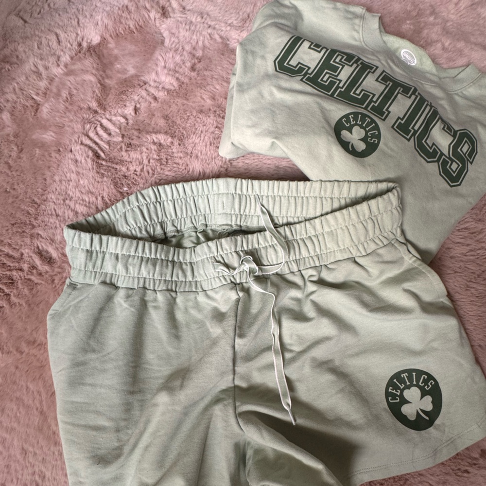 NBA Celtics Green Cropped Set
